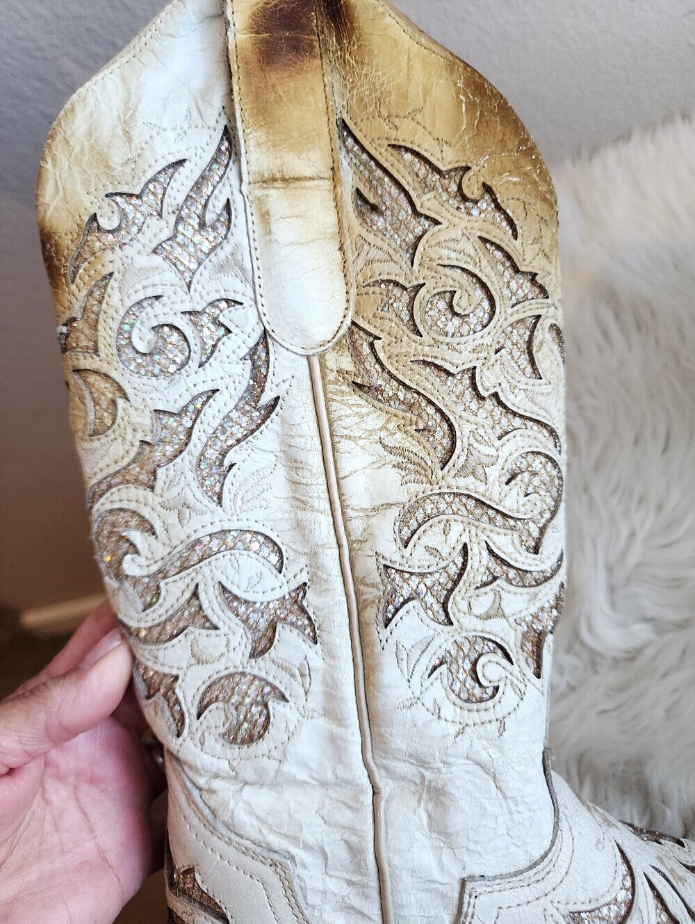 J.B DILLON RESERVED GLITTER COWGIRL BOOTS EXCELLENT COND. SIZE 5C - Picture 13 of 17